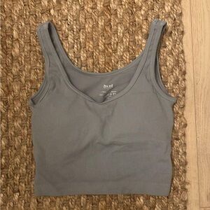 Light Blue Ribbed Women's Tank Top